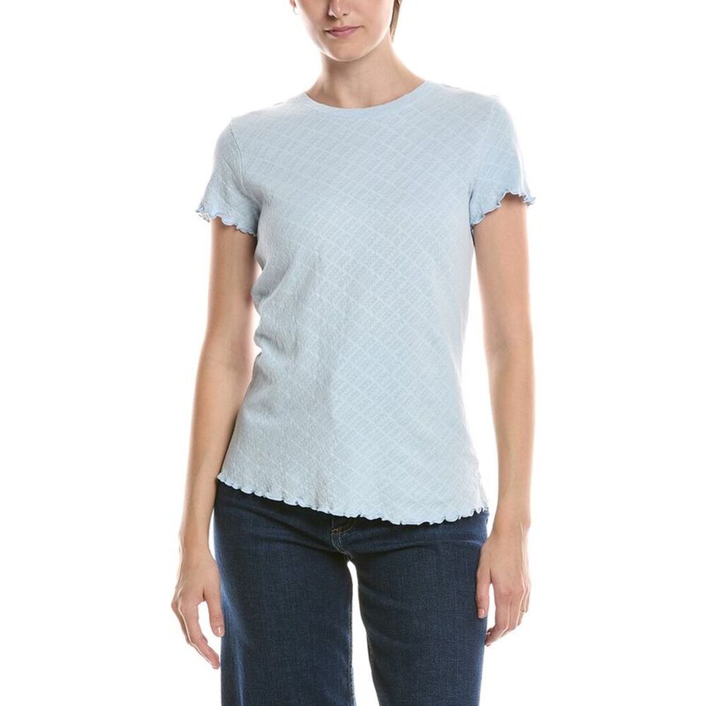 Nic & Zoe Womens  Lace Knit T Shirt, Blue